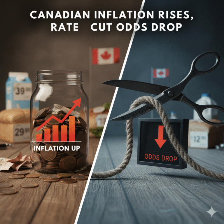 Canadian Inflation Rises, Rate Cut Bets Fade