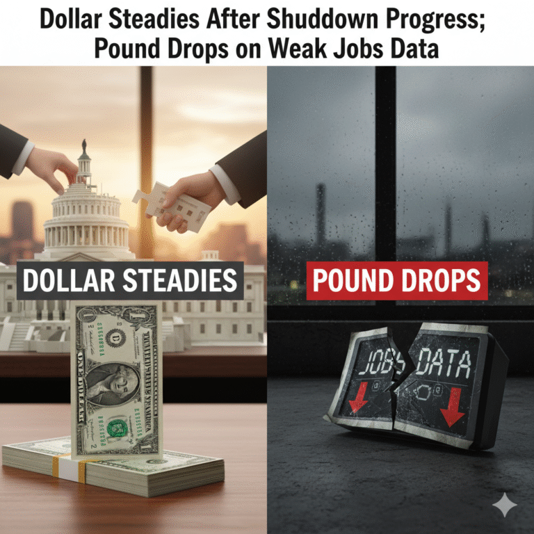 Dollar Steadies After Shutdown Progress; Pound Drops on Weak Jobs Data